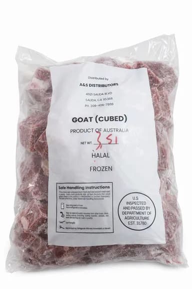 Cut of Australian Goat Diced Prepack