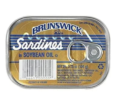 Can of Brunswick Sardines in Soybean Oil