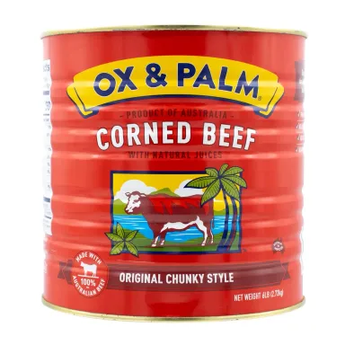 Can of Ox & Palm Corned Beef 6lb
