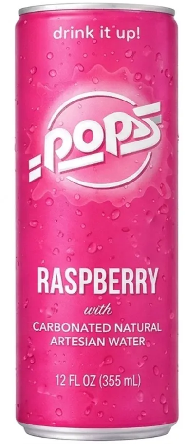 Pops Raspberry 355ml can
