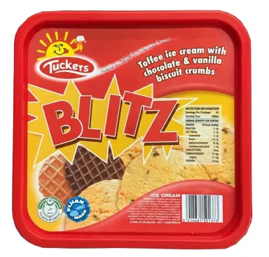 Package of Tuckers Blitz ice cream 2L