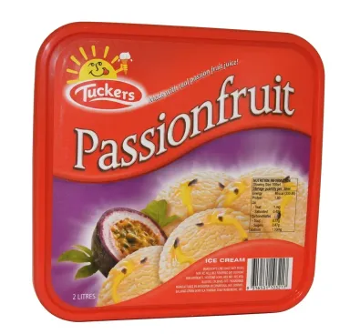 Package of Tuckers Passion Fruit ice cream