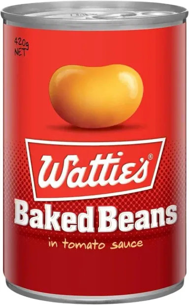 Can of Watties Baked Beans in Tomato Sauce